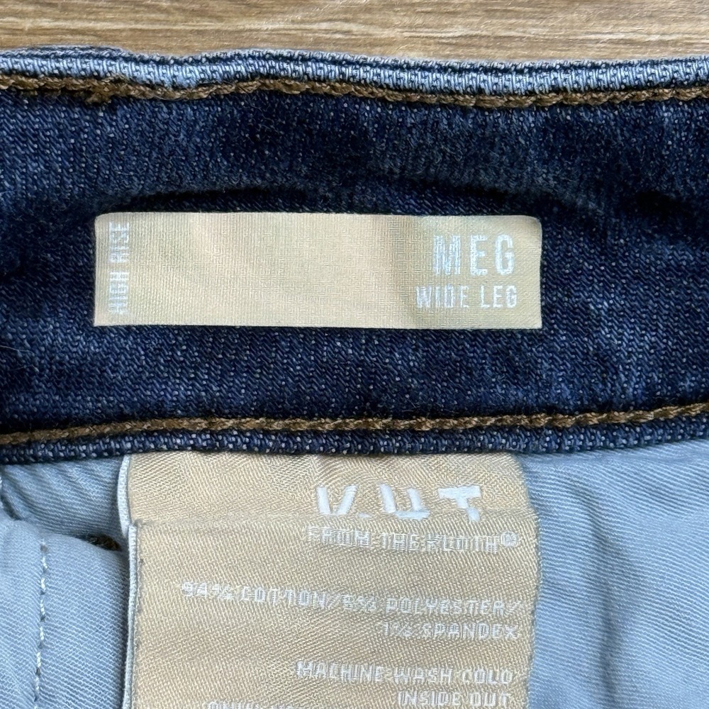 KUT From The Kloth Meg High Rise Wide Leg Crop Jeans Women's Size 00 Blue Modern - Picture 5 of 14